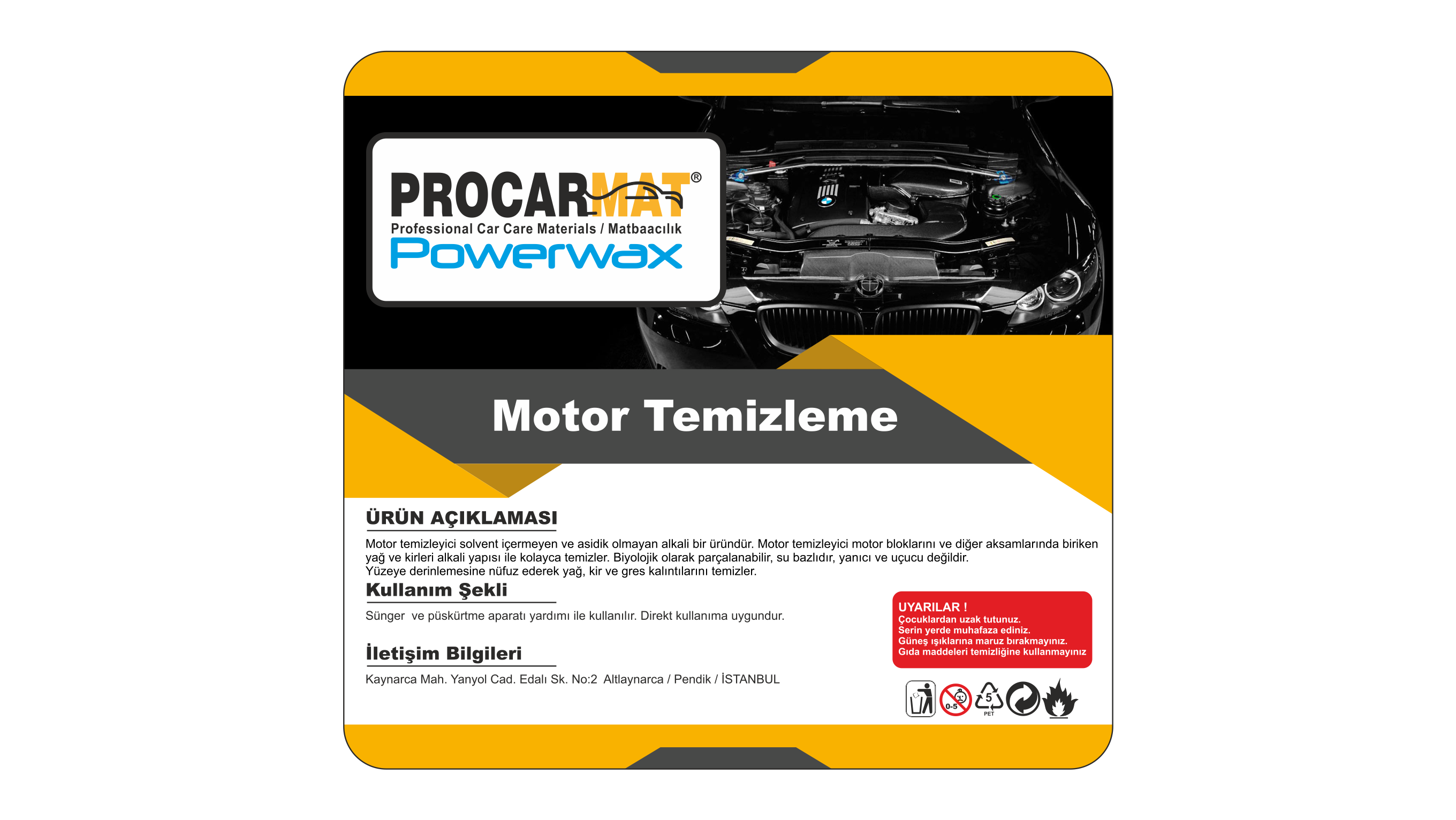 PROFESYONEL MOTOR TEMİZLEME SIVISI